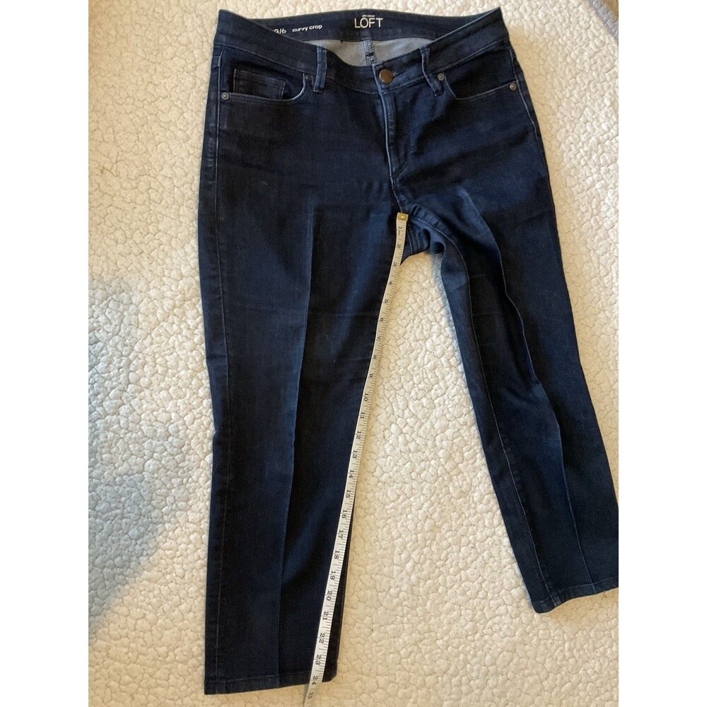 LOFT, Women’s, Curvy, Cropped, Jeans, Dark Wash, Stretch, Size: 28/6 - Picture 6 of 8
